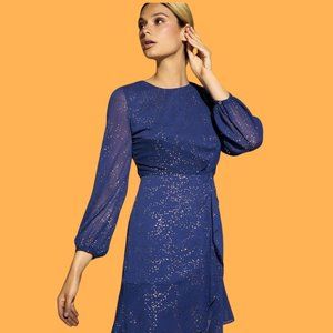 'New' Hutch Elena Twist Waist Dress in Navy, Size 6